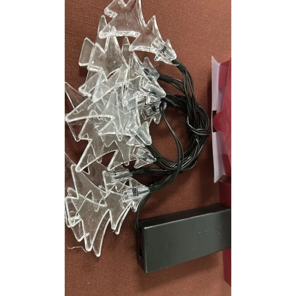 Set Of 2 LED Battery  Operated  Christmas Lights Shape Like Christmas Trees